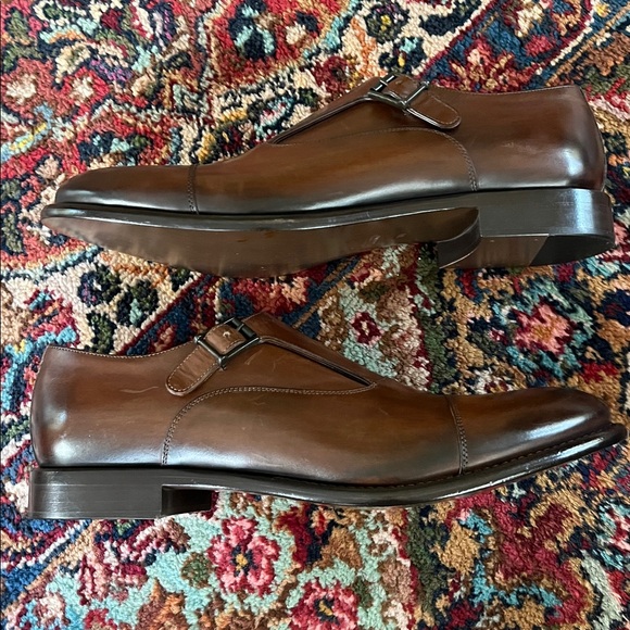 Men’s Brooks Brothers monk strap brown shoes new never worn main image 5